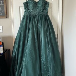 JVN Teal Satin Dress
